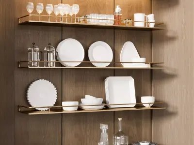 CUPBOARD WITH DISHES NO1 A 3D model