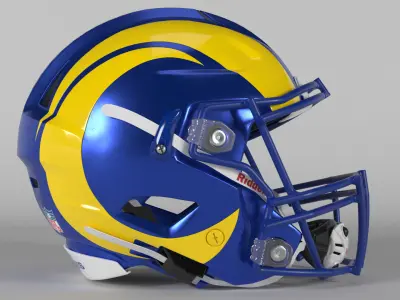 LOS ANGELES RAMS Helmet Football NFC WEST PBR updated 2025 3D model