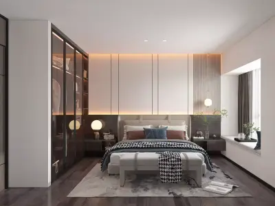 Modern bedroom 3D model