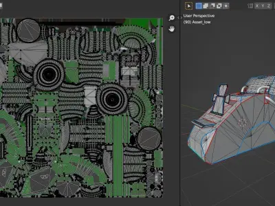Sci-Fi super computer Free low-poly 3D model