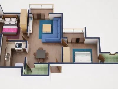 3D Floor Plan Model 27 3D model