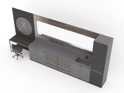 Hiworc Medical Clinic Cabinet Set 5 3D model