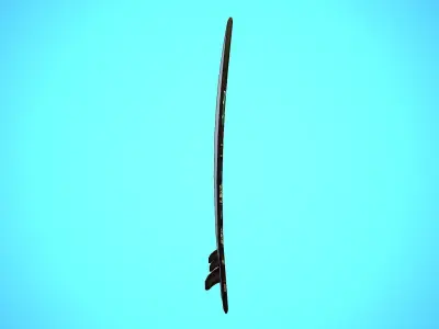 SURF BOARD 17 CARTOON STYLIZED Low-poly 3D model