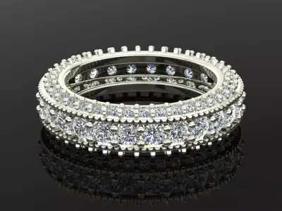 Band Ring 3D print model 75