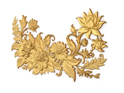 Classic carved decor ornament 412 3D model
