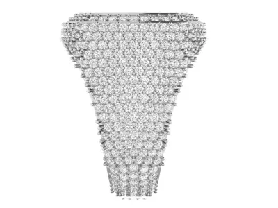 Cushion Shape Champions Diamond Ring  3D print model