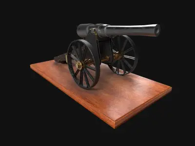 Decorative cannon 3D model