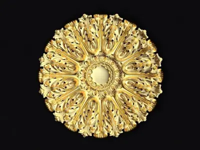 Central decor ornament for furniture 3D model 467