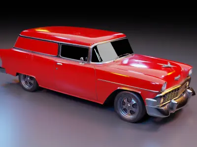 1956 Chevrolet Sedan Delivery Low-poly 3D model