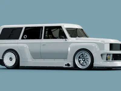 80s 70s Racing SUV 3D model