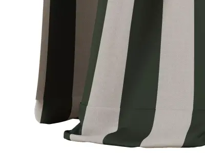 Patterned curtain rod with tulle 63 HBH Low-poly 3D model