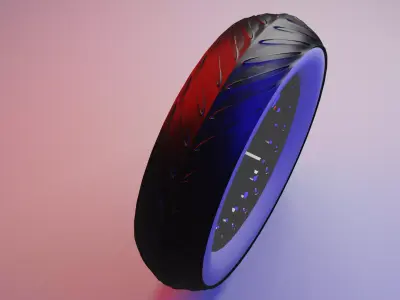 Scoter Wheel Low-poly 3D model