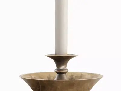 Candle Holder Set Low-poly 3D model