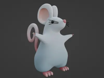 Cartoon Hamster Not Rigged 3D model