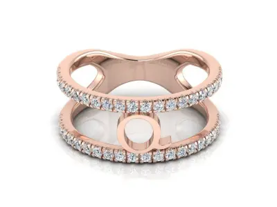 Jewelry Alphabet Ring Q 3D print model purchase