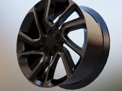 Sport Car Rim 3 Game-Ready 3D Model Low-poly 3D model