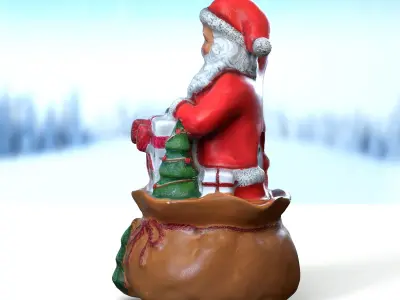 Santa Christmas Decoration Photoscan  Low-poly 3D model