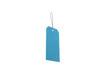 Gift Tags v1 006 Low-poly 3D model