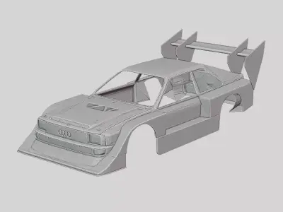 Audi S1 Hillclimb 1985 Printable Body 3D print model