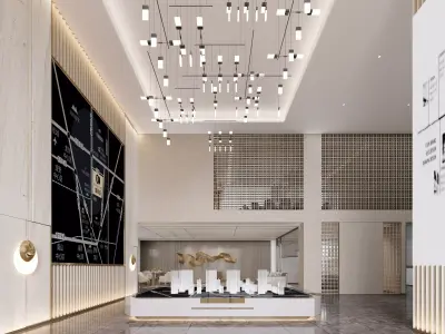 Company interior scene 3D model