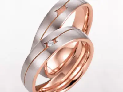 Wedding rings 077 3D print model