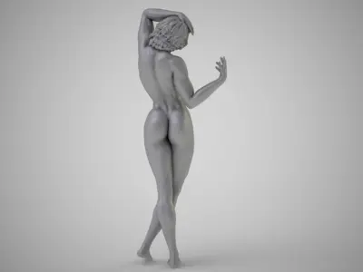 Muscular Girl  3D print model