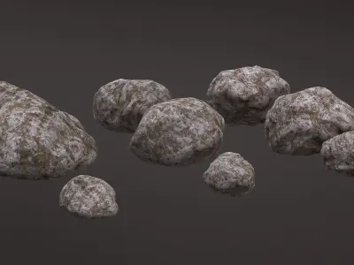 Rock Pack Low-poly 3D model