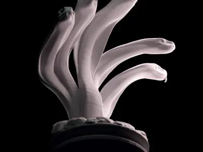 Hydra Snake Multi-Headed Serpent Statue 3D print model