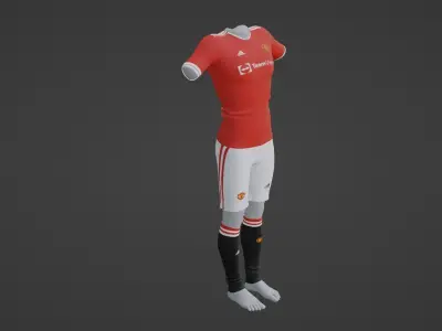 Manchester United Sportwear Low-poly 3D model