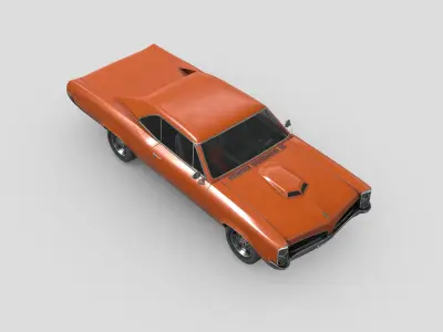 Pontiac GTO 1967 Low-poly 3D model