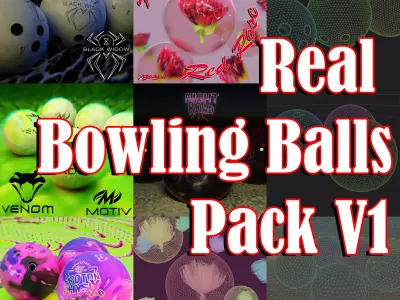 Real Bowling Balls Pack V1  Low-poly 3D model