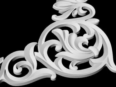 Central decor ornament for furniture 3D model 511