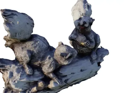 Squirrel Decoration 3D Scan Free 3D model