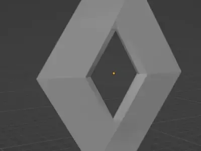 Renault 3D Logo Low-poly 3D model