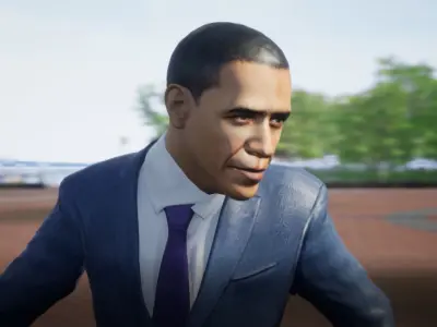 obama 3d model unreal engine character and unity--coolgames 3D model
