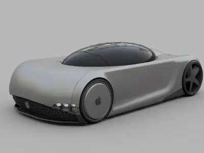 APPLE CONCEPT CAR rigged 3D model