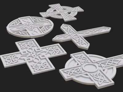 Celtic cross 3D model