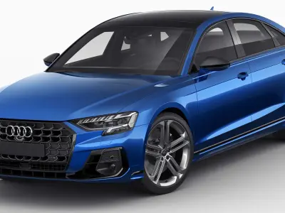 Audi A8-S-line and S8 2022 3D model