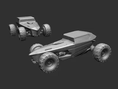 Futuristic car- 3D print model