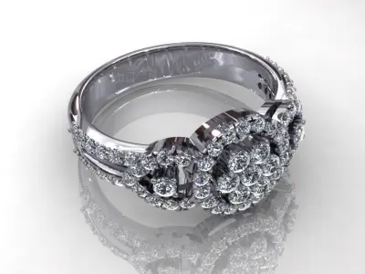 Luxury Diamond Ring 3D print model get