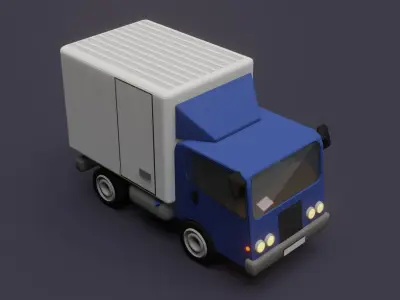 Cartoon truck 3D model