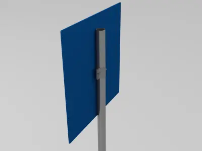 Pedestrian crossing sign 3D model