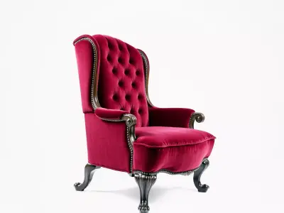 Elegant Velvet Armchair model pack Low-poly 3D model