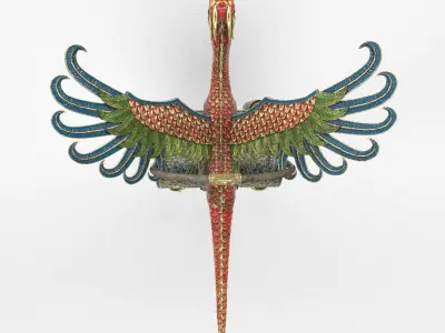 Dragon Wind Chime 3D model