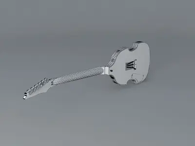 Paul Gilberts Ibanez violin guitar Free 3D model