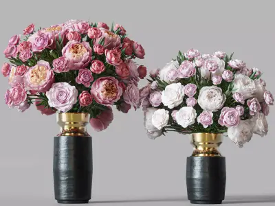 Flower Set 034 3D model