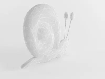 Gary the Snail From Sponge Series Escargot Helix Winkle Low-poly 3D model