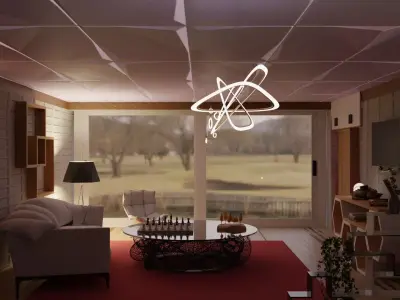 architectural Interior scene 3D model