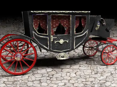 Luxury Horse Carriage 3D model