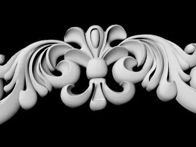 Central decor ornament for furniture 3D model 757